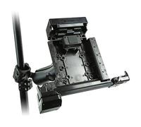 Zebra vehicle charging-/communication station, with lock