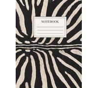 Zebra Wild Hardcover Notebook Large: Large Hardcover Lined Notebook 8.25 × 11 in with Safari Style Zebra Print Cover, 150 Lined Pages for Notes and Journaling