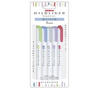 Zebra WKT7-5C-NC-N - Evidenziatore, colori delicati NC5