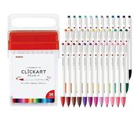 Zebra WYSS22-36C-N Clickart Pennarelli a base d'acqua, 36 colori, custodia inclusa