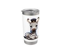 Zebra x Simpatica piccola Zebra Bicchiere termico in acciaio inox doppia parete
