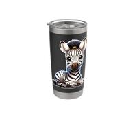 Zebra x Simpatica piccola Zebra Bicchiere termico in acciaio inox doppia parete