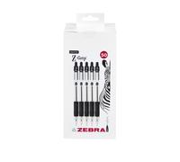 ZEBRA Z GRIP Black Ballpoint Pens, Retractable with smooth ink, comfortable grip