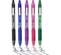 Zebra z-grip liscio penna a sfera a scatto, colori assortiti (confezione da 5)
