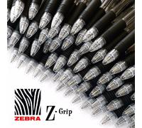 Zebra Z-Grip Retraibile Penne a Sfera 1.0mm - Inchiostro Nero - Confezione Di 40