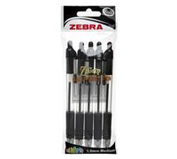 Zebra Z-Grip Retraibile a Sfera Penna - Inchiostro Nero - Confezione Di 5