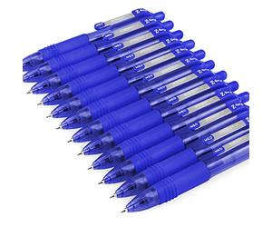 Zebra Z-Grip Smooth - Mini penne a sfera retrattili, 1,0 mm, blu, confezione da 12