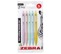 Zebra Z-Grip Smooth Pastel - Inchiostro Nero 5pz