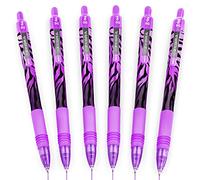 Zebra Z-Grip Smooth Penna a sfera - 1 mm - Funky Flame - Botte viola a righe - inchiostro viola - Confezione da 6