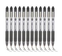 Zebra Z-Grip Smooth - Penna a sfera retrattile, colore: Nero (Confezione da 12)