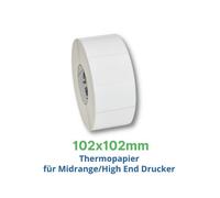 Zebra Z-Perform 1000D, Rotolo etichette, Carta termosensibile, 102x102mm