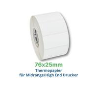 Zebra Z-Perform 1000D, Rotolo etichette, Carta termosensibile, 76x25mm