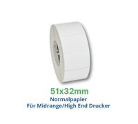 Zebra Z-Perform 1000T Thermotransfer Etiketten 51mm x 32mm -10er Pack - 880010-031