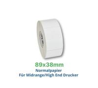 Zebra Z-Perform 1000T, Rotolo etichette, Carta normale, 89x38mm