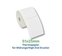 Zebra Z-Select 2000D, Rotolo etichette, Carta termosensibile, 51x25mm