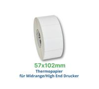 Zebra Z-Select 2000D, Rotolo etichette, Carta termosensibile, 57x102mm