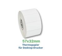 Zebra Z-Select 2000D, Rotolo etichette, Carta termosensibile, estraibile, 57x32mm