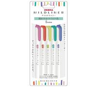 ゼブラ(ZEBRA) Zebra Mildliner WKT7-5C-HC-N - Evidenziatore, colori soleggiati e delicati, colori HC5