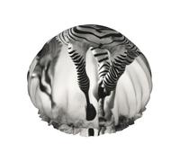 Zebra3 Cuffia da doccia da donna, riutilizzabile, grande, per capelli ad asciugatura rapida, per bambini