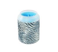 Zebre blu e grigie a righe riutilizzabili con spazzola in silicone morbido essenziale per tutti i proprietari di animali domestici per cani di taglia piccola, media e grande