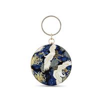 zebrum Pochette da sera da donna, borsa da sera, borsetta da sera, pochette da donna per feste e matrimoni, Blue-grande Rotondo