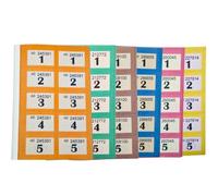 ZEBTON Biglietti della lotteria 1-1000, biglietti guardaroba, sorteggio della tombola, estrazione a premi ed eventi di beneficenza, colori assortiti