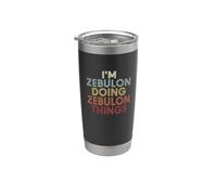 Zebulon Name Zebulon Personalized Name First Given Bicchiere termico in acciaio inox doppia parete
