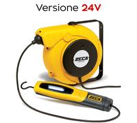 ZECA Avvolgicavo Elettrico Automatico + Lampada COB LED Prolunga a Muro 5907/330 [EEK: A++]