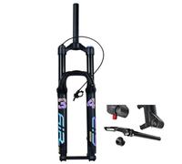 ZECHAO Forcella Ammortizzata for Bicicletta MTB 27,5/29 Pollici, Tubo Dritto 1-1/8" Lega Di Alluminio Escursione 140mm Perno Passante con Regolazione Del Rimbalzo Forcella Ad Aria(Straight Remote Lock