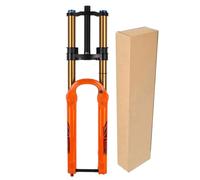 ZECHAO Forcella Anteriore con Sospensione A Doppia Spalla 27,5/29 Pollici, Lega Di Alluminio 1-1/2", Perno Passante 180 MM Freno Disco Da 15*110 MM Forcella for Mountain Bike Ad Aria(Straight,27.5inch