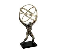 Zeckos Atlas - Statua con sfera celeste in bronzo