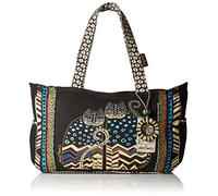 Zeckos Medium Tote Zipper Top 15-1/2"X4-1/2 X10 -Spotted Cats