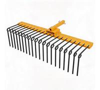 ZECVLENX Rastrello Trainabile 48" Trattorino Molle Acciaio Attacco 3 Punti | Compatibile con barre, ideale per aghi di pino, foglie e detriti, massima efficienza nella cura e profonda pulizia del prato