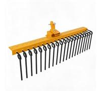 ZECVLENX Rastrello Trainabile 48" Trattorino Molle Acciaio Attacco 3 Punti | Compatibile con barre, ideale per aghi di pino, foglie e detriti, massima efficienza nella cura e profonda pulizia del prato