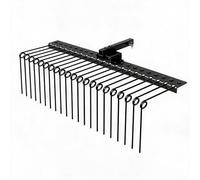ZECVLENX Rastrello Trainabile 48" Trattorino Molle Acciaio Attacco 3 Punti | Compatibile con barre, ideale per aghi di pino, foglie e detriti, massima efficienza nella cura e profonda pulizia del prato