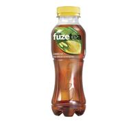 FuzeTea Limone e Lemongrass - 12 Bottiglie da 400 ml, Tè Freddo al Limone con una Nota di Citronella, in Bottiglia PET 100% Riciclabile, Bevanda Analcolica