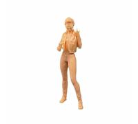 ZEDACAKAI 1/43 Figura Ragazza Riparatore Manutenzione Operaio Miniatura Sabbia Tavolo Cattivo Scena Bianco Bisogno di Essere Colorato da YourselfNo1
