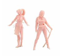 ZEDACAKAI (2 pezzi 1/35 figura donna cavaliere errante spadaccino modello miniatura scena GK bisogno di essere colorato da te stesso