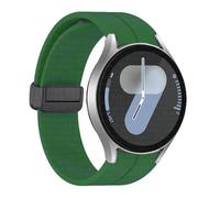 ZEDEVB Cinghia di silicone originale per samsung galaxy orologio 6 cassic 43mm 47mm 5pro da 45 mm orologio Fe 4 5 6 7 40 44 mm Bracciale a fibbia magnetica Bracciale(Alfalfa Green-B,For Watch 5 Series