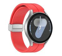 ZEDEVB Cinghia di silicone originale per samsung galaxy orologio 6 cassic 43mm 47mm 5pro da 45 mm orologio Fe 4 5 6 7 40 44 mm Bracciale a fibbia magnetica Bracciale(Red-S,For Watch 6 Series)