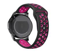 ZEDEVB Cinturino per orologio 20mm 22mm per Galaxy Watch 3 45mm/42mm/Active-2 Gear S3 Frontier braccialetto in silicone per Huawei GT/2/2e cinturino 46mm(Black-pink,20mm watch band)
