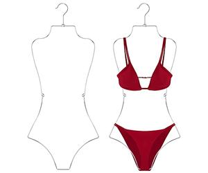 ZEDODIER Confezione da 10 ganci per biancheria intima, gancio girevole superiore, design pieghevole, per costumi da bagno e bikini, organizer per collezione e mostrare la forma della silhouette