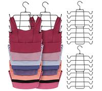 ZEDODIER Confezione da 4 grucce salvaspazio per reggiseni, antiscivolo, da appendere, organizer per armadio e conservazione per canottiere, reggiseni, cravatte, costumi da bagno, vestiti con spalline,