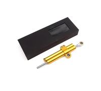 ZEEBQHKLW Stabilizzatore del Manubrio 255 Mm Ammortizzatore di Sterzo Universale per Moto A Doppio Tubo Stabilizzatore di Sterzo in Lega di Alluminio CNC(Gold)