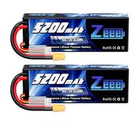 Zeee 2S lipo 7,4V 5200mAh 80C litio Batteria RC batteria Hard Case, con connectore XT60 spina, per RC Evader BX RC Veicolo Auto LKW Truggy RC Nave RC Modells RC Hobby (2 Batteria)