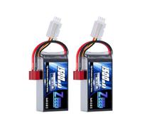 Zeee 2S LiPo 7,4V 60C 1500mAh Batteria con spina T(2 pezzi)