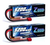 Zeee 2S Lipo Batteria 7,4V 50C 5200mAh con Connectore T Spina (2 pezzi)