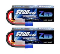 Zeee 3S LiPo 11.1V 80C 5200mAh Batteria RC con connettore EC5 (2pcs) | Batteria per auto, barche, camion, elicotteri, aeroplani e modelli da corsa radiocomandati.
