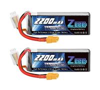 Zeee 3S LiPo 2200mAh 11,1V 120C Batteria RC con connettore XT60 (2 pezzi)