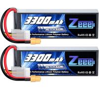 Zeee 3S Lipo 3300mAh 11.1V 50C RC Batteria con spina XT60 Batteria RC per auto RC, aereo RC, elicottero RC, hobby RC (2 pezzi)